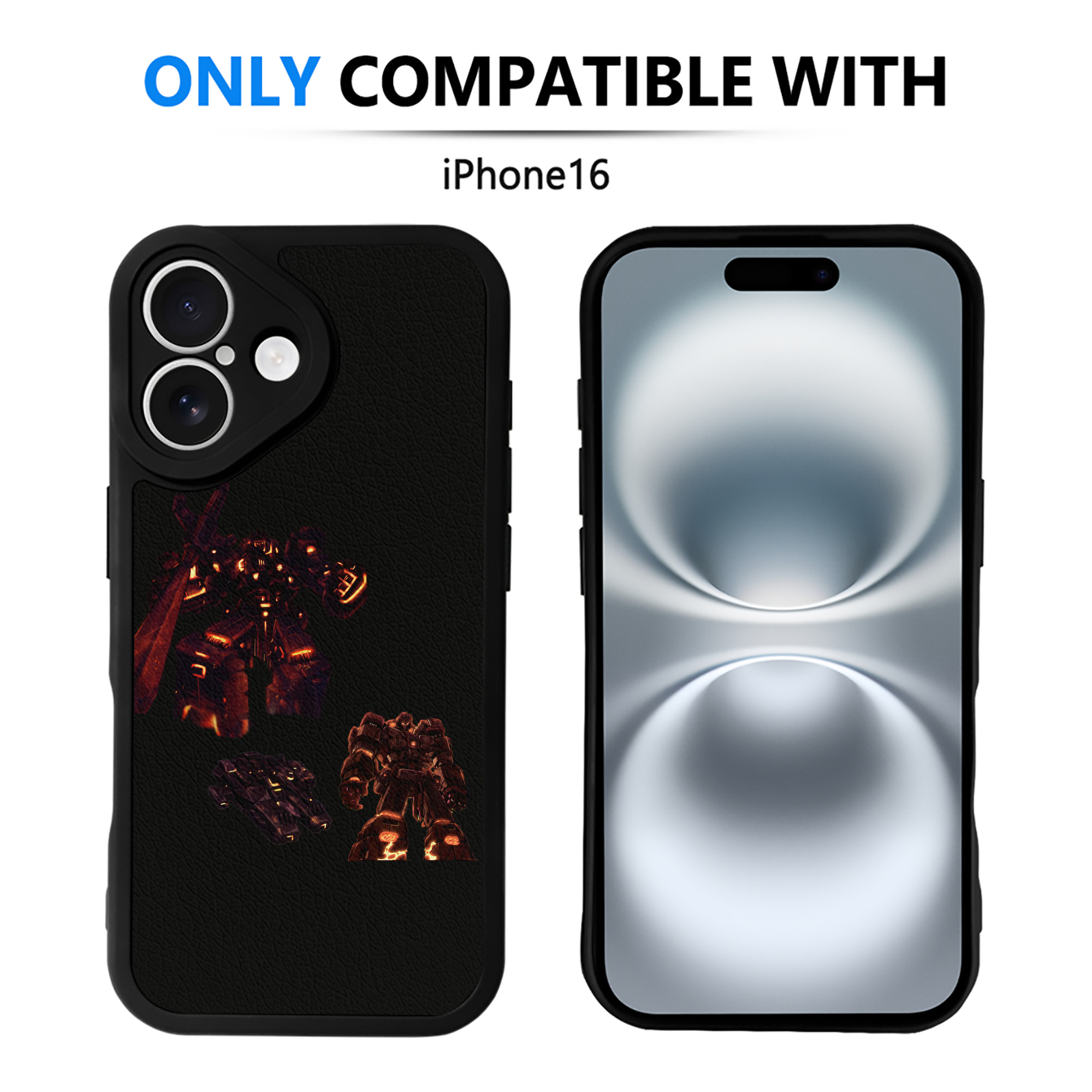 （画像用）  【iPhone 16シリーズ対応】シリコンスマホケース（レザー調） 材質：シリコン